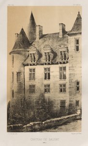 Architektur Pittoresque oder Denkmäler des XV. und XVI. Jahrhunderts: Schlösser Frankreichs des XV. und XVI. Jahrhunderts: Pl. 100, Schloss von Saligny (Alliers)