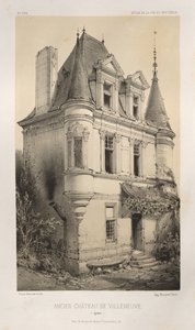 Architektur Pittoresque oder Denkmäler des 15. und 16. Jahrhunderts: Schlösser Frankreichs des 15. und 16. Jahrhunderts: Pl. 9, Altes Schloss von Villeneuve (Yonne)