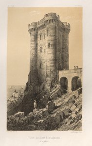Architektur Pittoresque oder Denkmäler des 15. und 16. Jahrhunderts: Schlösser Frankreichs des 15. und 16. Jahrhunderts: Pl. 13, Solidor-Turm in St. Servan (Ille-et-Vilaine) von Victor Petit