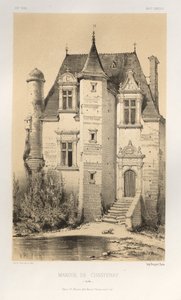 Architektur Pittoresque oder Denkmäler des 15. und 16. Jahrhunderts: Schlösser Frankreichs des 15. und 16. Jahrhunderts: Pl. 15, Herrenhaus von Chastenay (Sarthe)