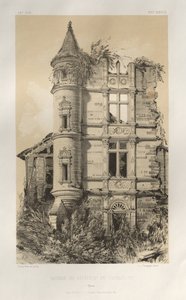 Architektur Pittoresque oder Denkmäler des 15. und 16. Jahrhunderts: Schlösser Frankreichs des 15. und 16. Jahrhunderts: Pl. 24, Ruinen des Schlosses von Champlost (Yonne) von Victor Petit