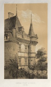 Architektur Pittoresque oder Denkmäler des 15. und 16. Jahrhunderts: Schlösser Frankreichs des 15. und 16. Jahrhunderts: Pl. 32, Schloss von Azay-Le-Rideau (Indre-et-Loire)