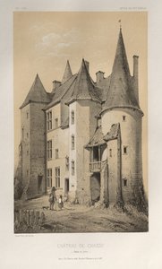 Architektur Pittoresque oder Denkmäler des 15. und 16. Jahrhunderts: Schlösser Frankreichs des 15. und 16. Jahrhunderts: Pl. 45, Schloss von Chassy (Saône-et-Loire)