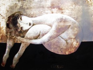 Gekrümmte Nackte Figur von Victor Tkachenko