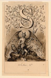 Entwurf für den Buchstaben S eines Primers: Satan