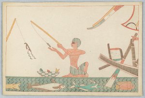 Der kleine Fisch und der Fischer, Illustration für Äsops Fabeln von Victor Wilbour