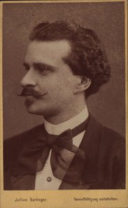 Porträt des Komponisten Eduard Strauss 1835-1916, 1874 von Vienna . Photo studio Julius Gertinger