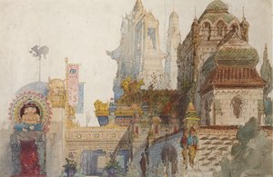 Bühnenbild für die Oper Ruslan und Ljudmila von M. Glinka von Viktor Alexandrovich Hartmann