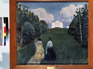 Licht des Sonnenuntergangs von Viktor Elpidiforovich Borisov Musatov