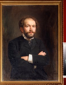 Porträt des Komponisten Nikolai Medtner von Viktor Karlovich Stemberg