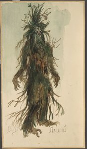 Leshy. Kostümentwurf für die Oper Schneeflöckchen von N. Rimski-Korsakow von Viktor Mikhaylovich Vasnetsov