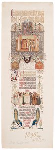 Menü des Festmahls zur Feier der Krönung von Nikolaus II. und Alexandra Fjodorowna, 1896