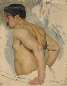 Porträt des Künstlers Nikolai Kuznetsov 1850-1929, 1884