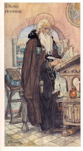 Heiliger Nestor der Chronist, 1919 von Viktor Mikhaylovich Vasnetsov