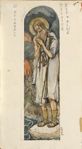 Heiliger Prokopius von Ustjug, Studie für Fresken in der St. Wladimir-Kathedrale von Kiew, 1884-1889 von Viktor Mikhaylovich Vasnetsov