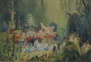 Unterwasserkönigreich. Bühnenbild für die Oper Rusalka von A. Dargomyzhsky, 1884