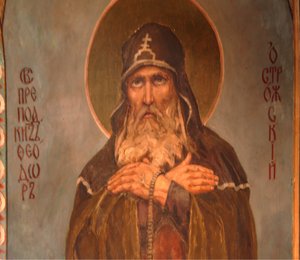 Ehrwürdiger Theodor, Prinz von Ostrog, der Wundertäter der Kiewer Höhlen, 1885-1896 von Viktor Mikhaylovich Vasnetsov