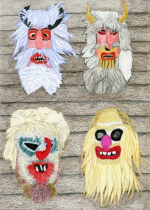 Folkloristische Wintermasken