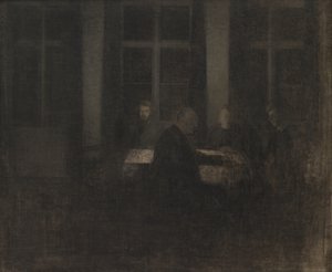 Abend im Wohnzimmer von Vilhelm Hammershøi