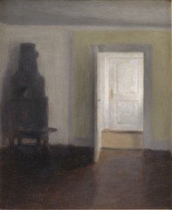 Innenraum. Ein alter Ofen von Vilhelm Hammershøi