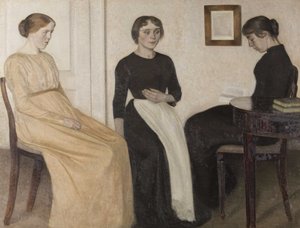 Drei junge Frauen, 1888 von Vilhelm Hammershøi