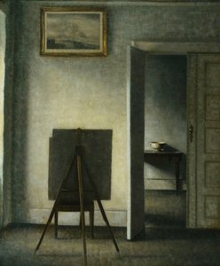 Ein Interieur mit der Staffelei des Künstlers