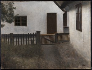 Husgavle. Frederiksværk. Sommer. von Vilhelm Hammershøi