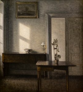 Innenraum mit einem Blumenport, Bredgade 25 von Vilhelm Hammershoi