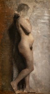 Nacktes weibliches Modell, Profil