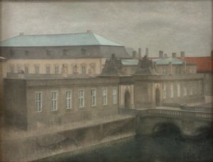 Ansicht des Christiansborg Palastes. Spätherbst
