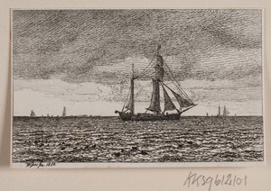 Eine Galeasse unter vollen Segeln