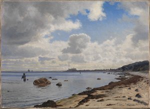Nordküste von Seeland mit Blick auf Kronborg von Vilhelm Kyhn