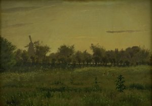 Die Wiese nahe dem Haus des Künstlers an der Farimagsvej außerhalb von Kopenhagen