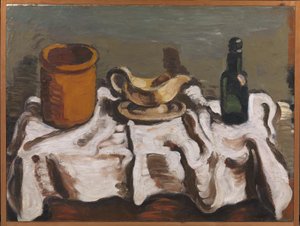Stillleben mit einem Krug, einer Sauciere und einer Flasche von Vilhelm Lundstrøm