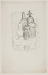 Studie für ein Stillleben mit Flasche und Siphon, genannt "Trunkenheit"