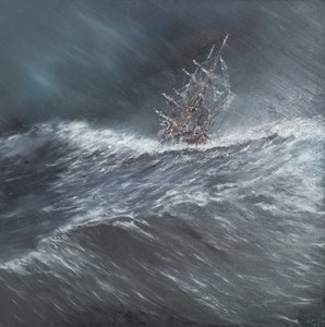Beagle in einem Sturm vor Kap Hoorn, 24. Dezember 1832 von Vincent Alexander Booth