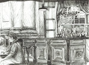 Café an der Royal Exchange, Manchester, 2011 von Vincent Alexander Booth