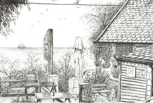 Gasthaus auf der Isle of Wight, 2009 von Vincent Alexander Booth