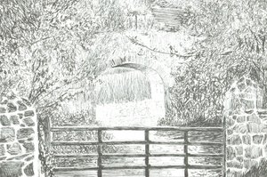 Weg unter Torbogen Isle of Wight, 2012 von Vincent Alexander Booth