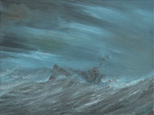 USS Monaghan verloren im Pazifik-Typhoon am 18. Dezember 1944, 2019 von Vincent Alexander Booth