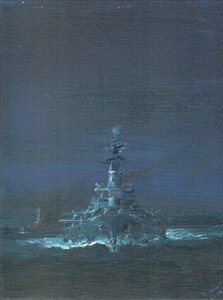 USS Washington sichtet Kirishima auf Radar bei Guadalcanal 1942, 2019 von Vincent Alexander Booth