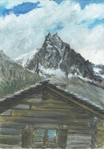 Hütte in Zinal, Schweiz