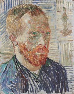 Selbstporträt mit japanischem Druck, 1887 von Vincent van Gogh