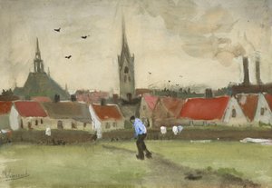 Ansicht von Den Haag mit Nieuwe Kerk, 1882 von Vincent van Gogh