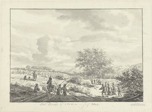 Militärlager in den Dünen bei Overveen im Juli 1803 von Vincent Jansz. van der Vinne