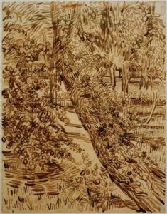 Baum mit Efeu im Garten der Heilanstalt von Vincent van Gogh