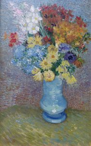 Blumen in einer blauen Vase, ca. 1887