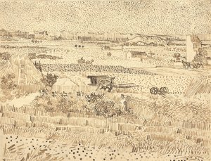 Ernte - Die Ebene von La Crau, 1888 von Vincent van Gogh