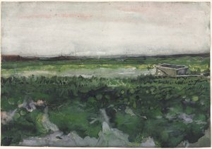 Landschaft mit Schubkarre von Vincent van Gogh