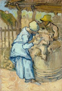 Die Schafschur, nach Jean Francois Millet